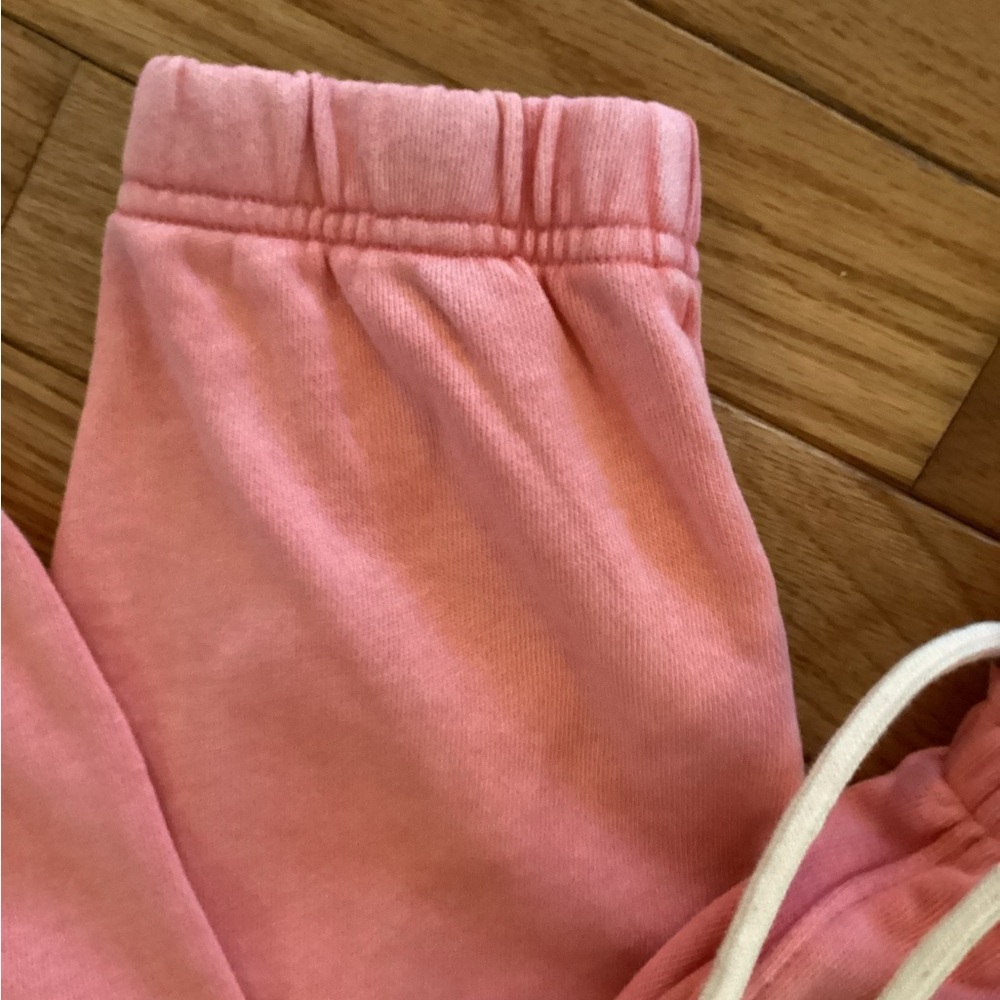 GAP SOFT JOGGER SWEATPANTS /POCKETS ROPE TIE/HAND DYED APPLE BLOSSOM PINK SMALL - Picture 6 of 13